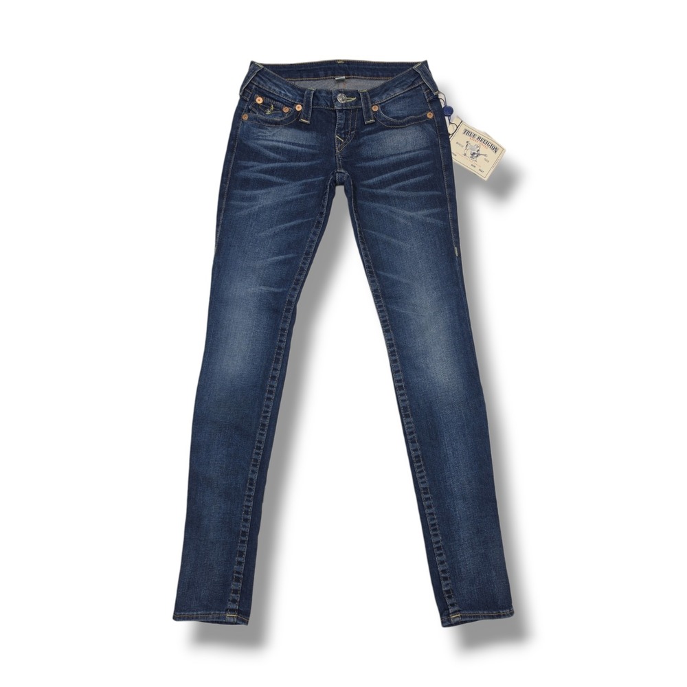 True Religion Sylvia Skinny Stretch Denim Blue Jeans Women's 25x32